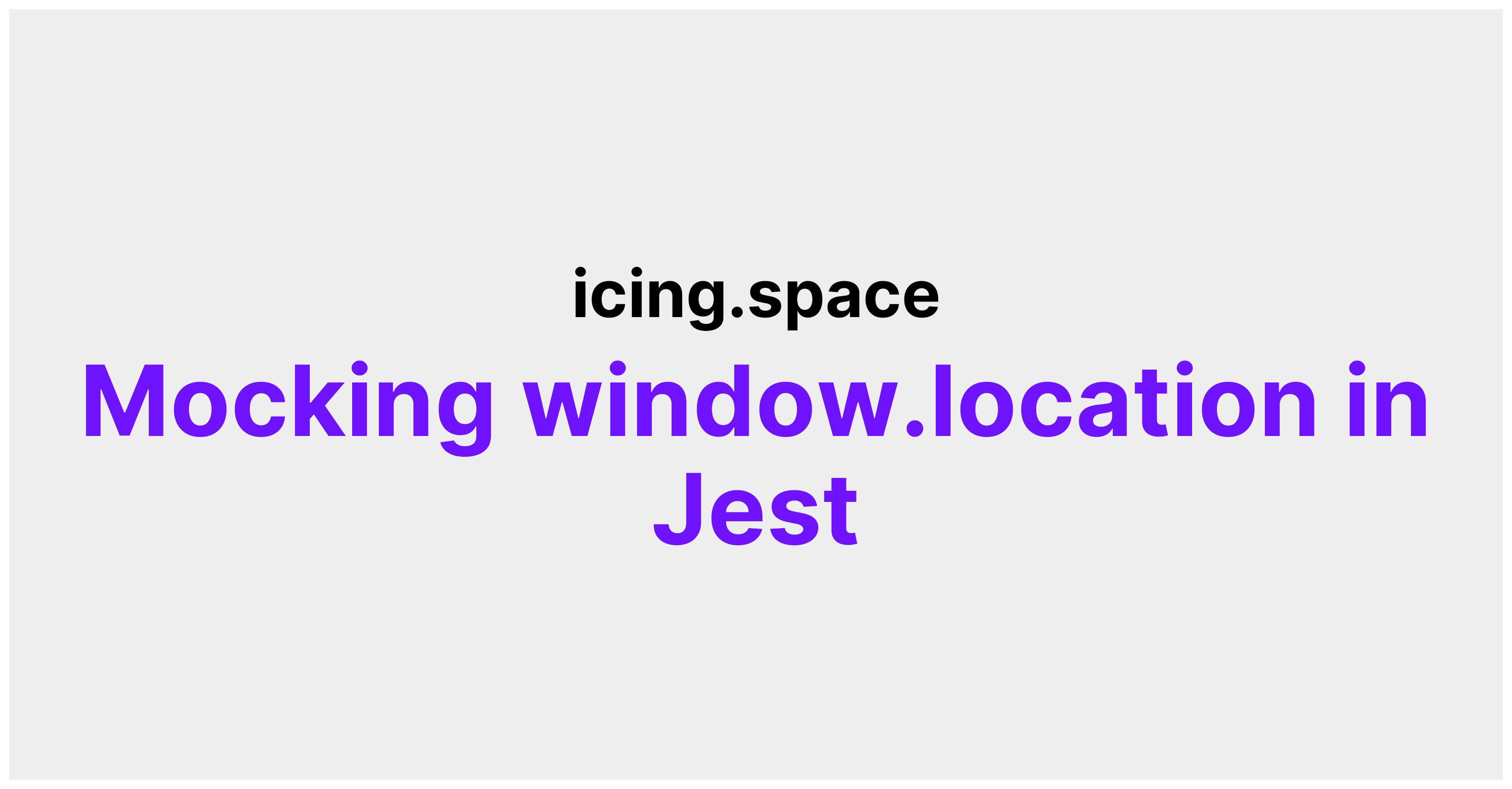 window location assign jest